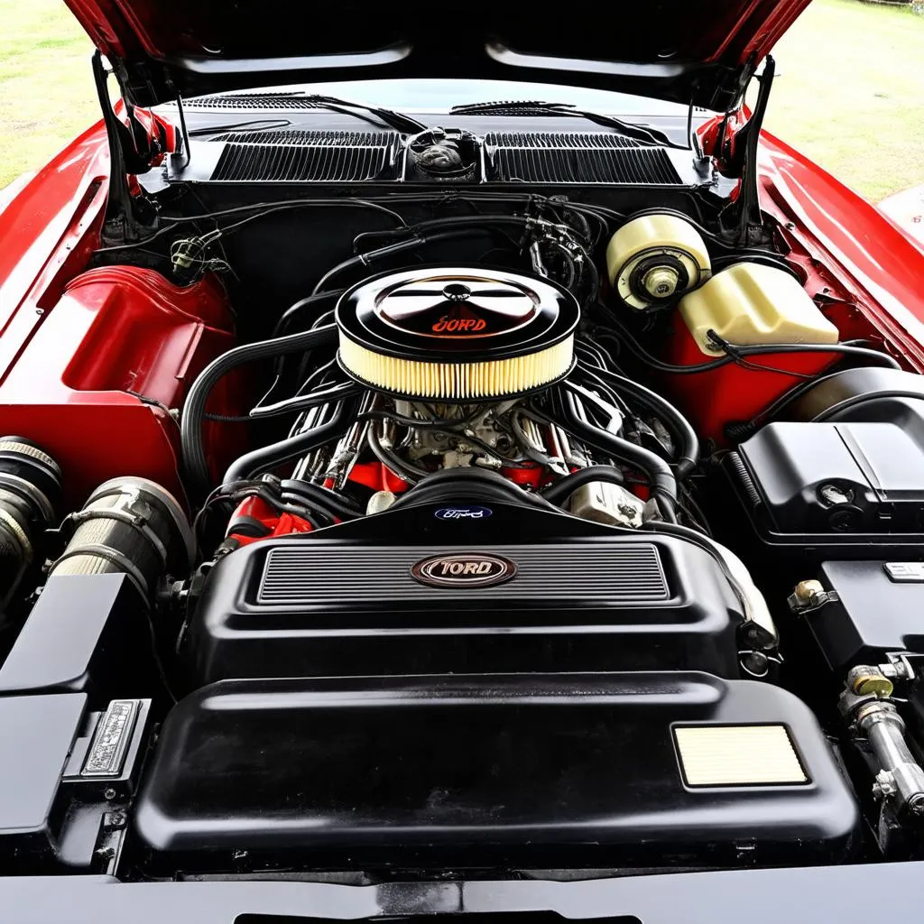 1986 Mustang Engine Bay