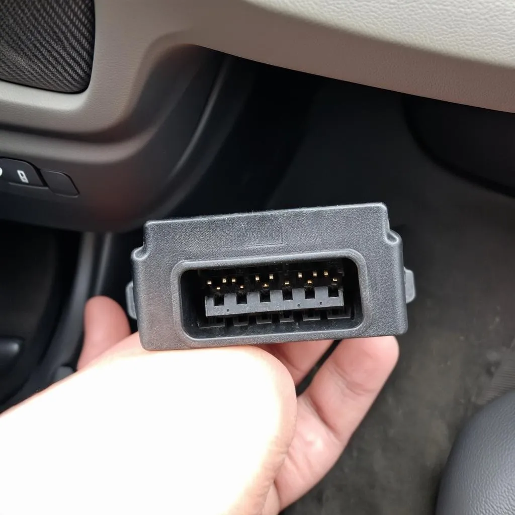 OBD-I connector location under the dashboard