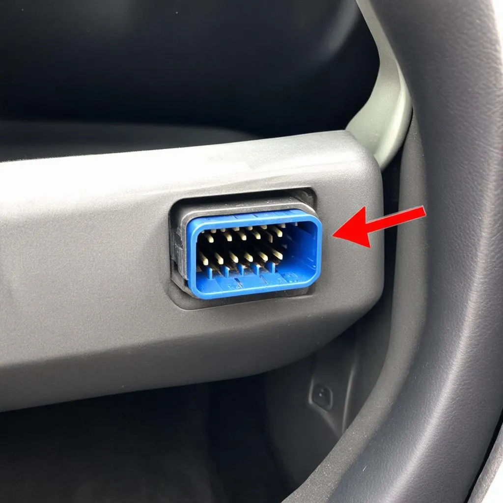 OBD2 port location in a BMW 528i