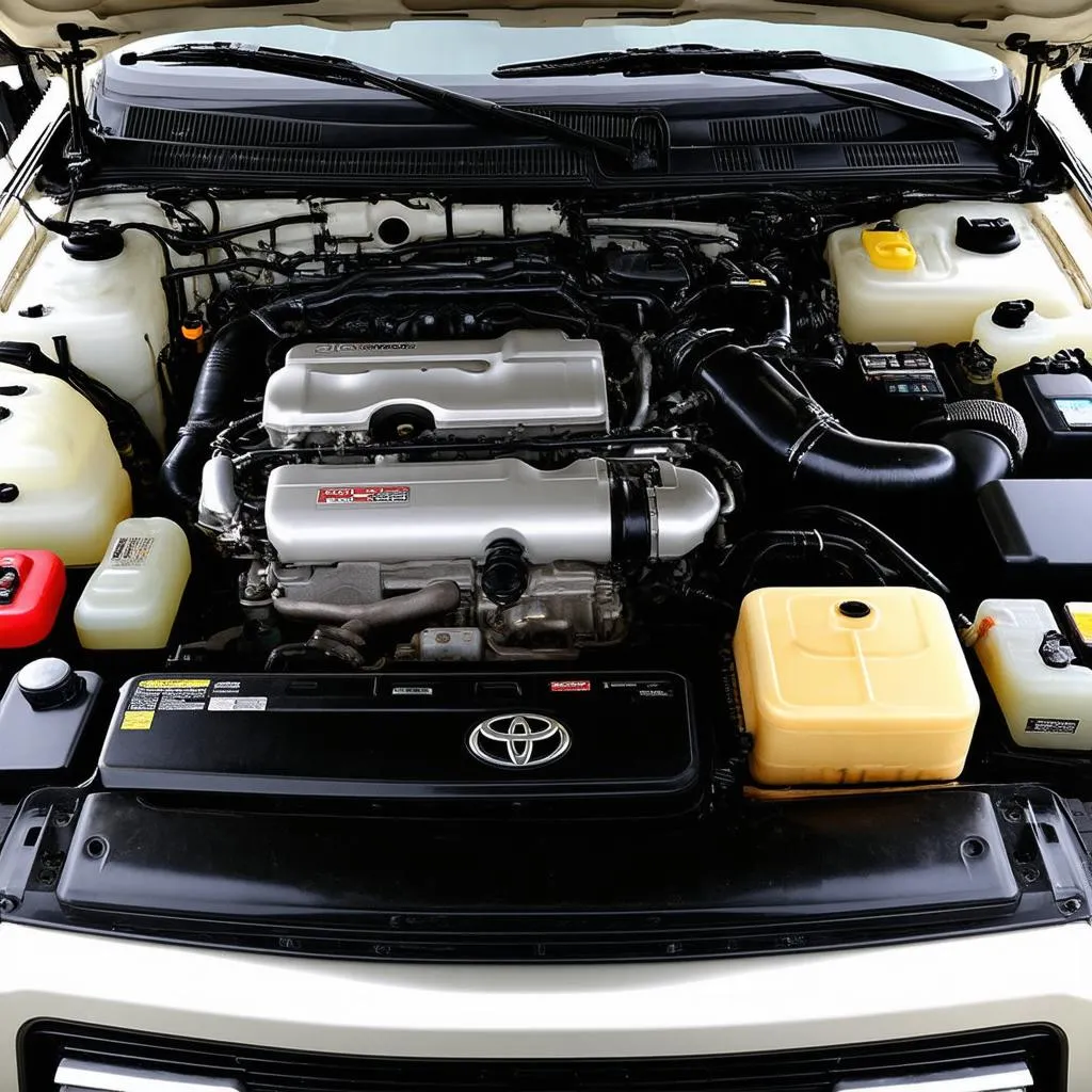 Engine Bay of a 2001 Toyota 4Runner