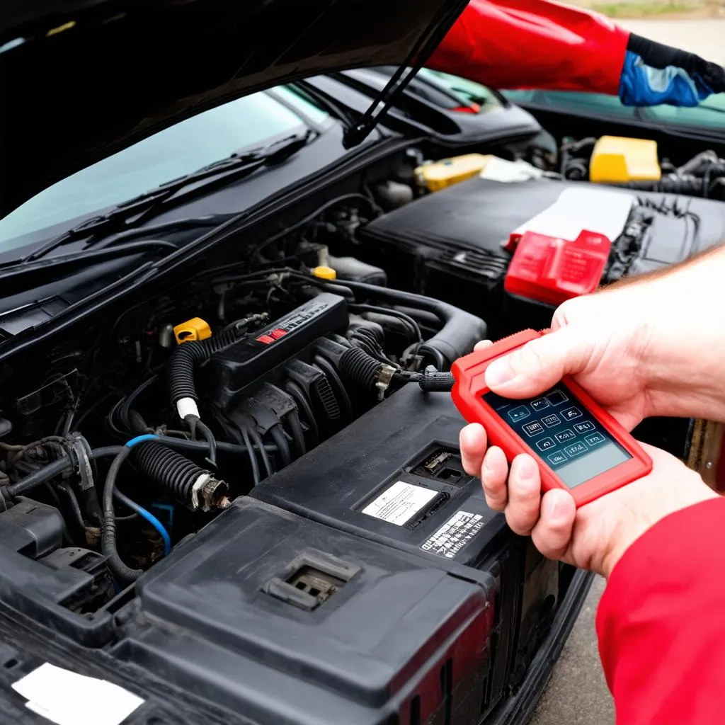 OBD Scanner connected to a car