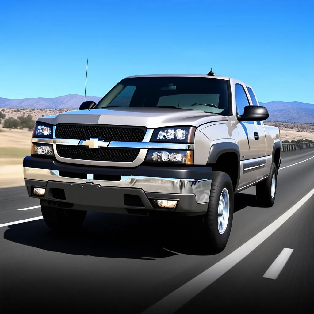 Silverado Driving on Open Road