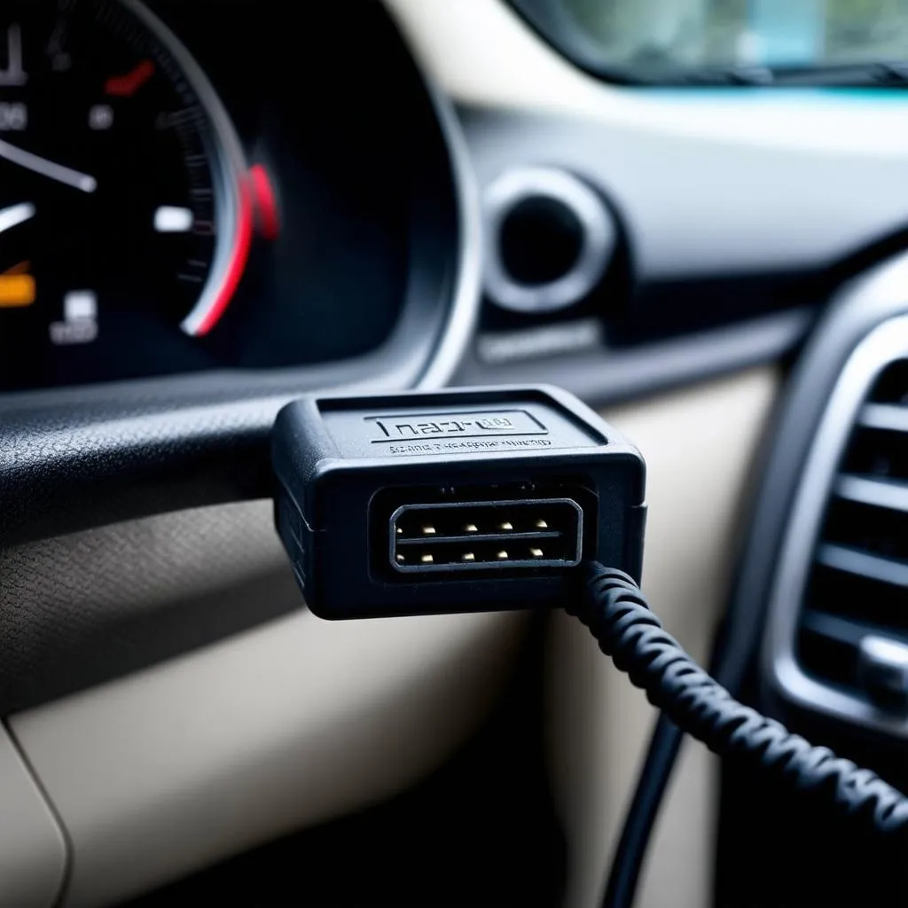 OBD Scanner plugged into a 2006 Mazda 3