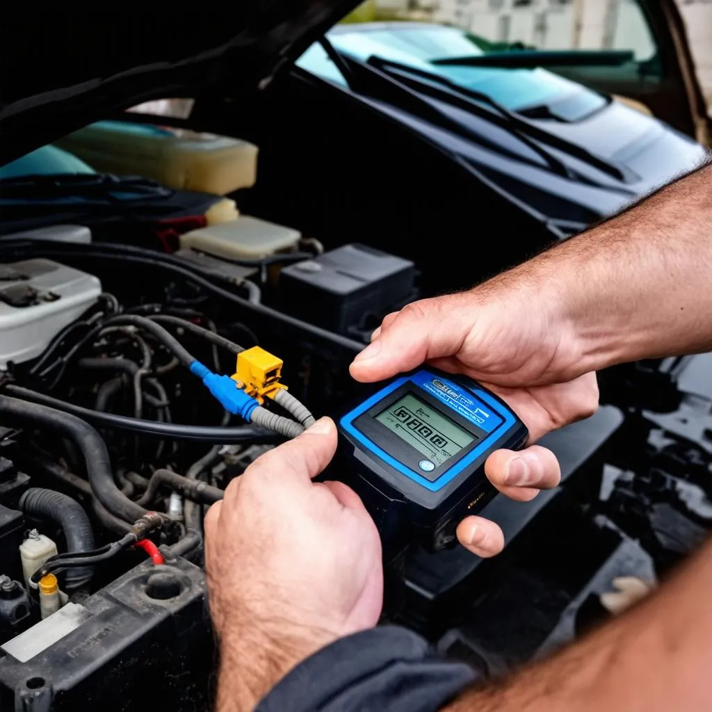 OBD-II Scanner Connected to a 2006 Prius