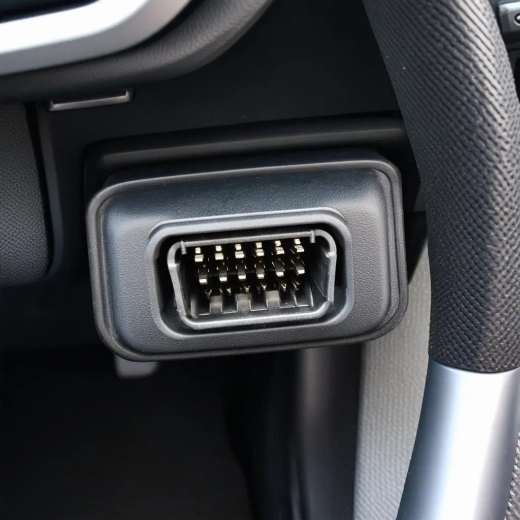 OBD-II port location in a car