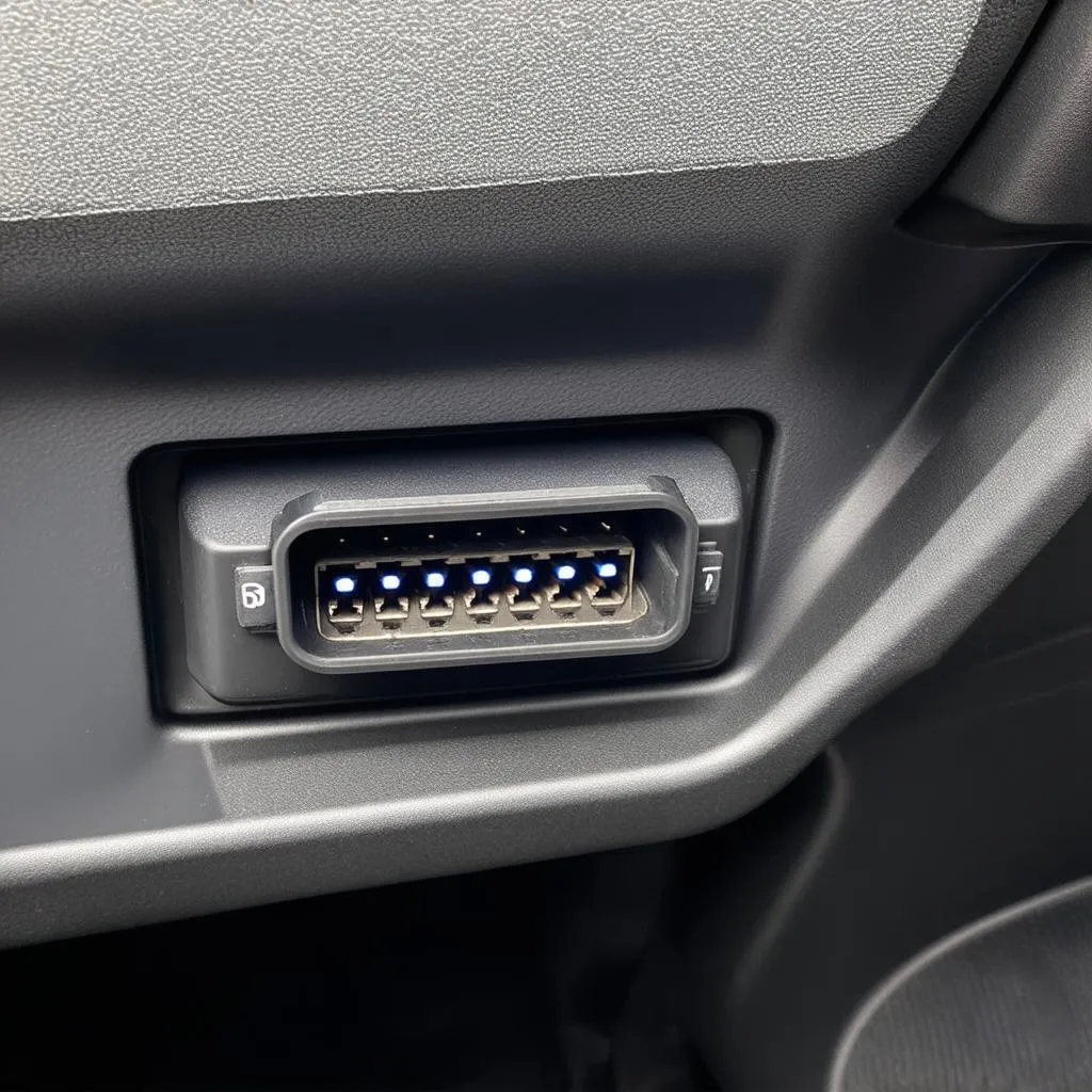 OBD-II port location in a car