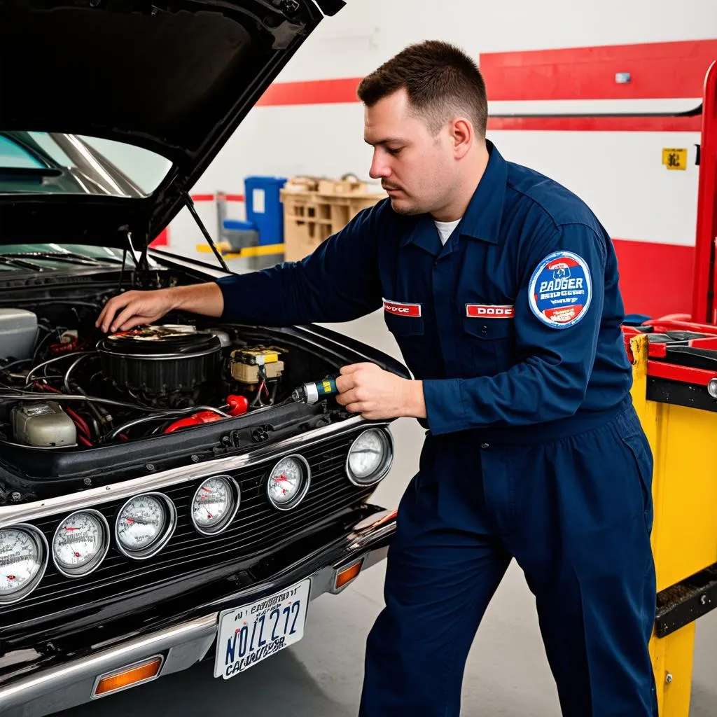 Dodge Mechanic Working