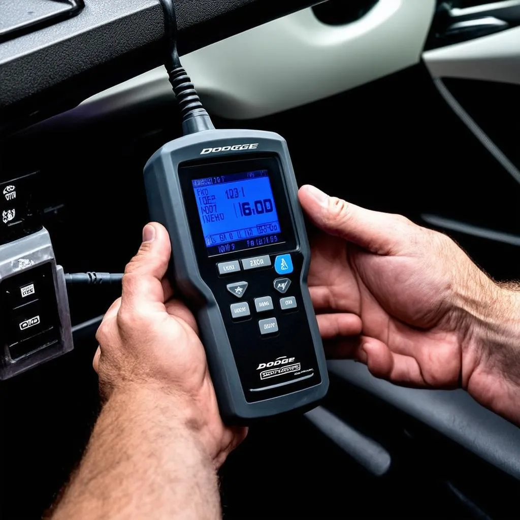 Dodge OBD Scanner in Use