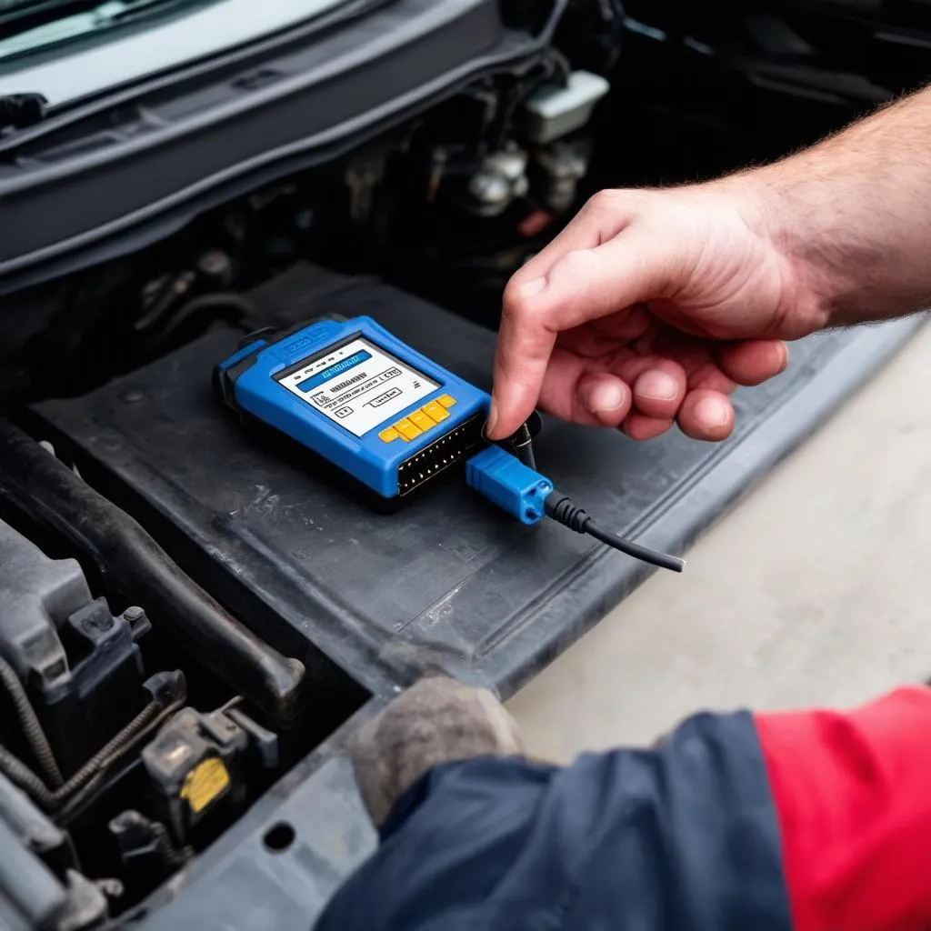 OBD Scanner in Use 