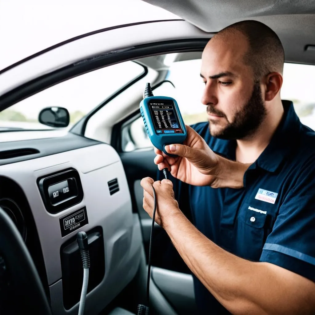 OBD Scanner in Use