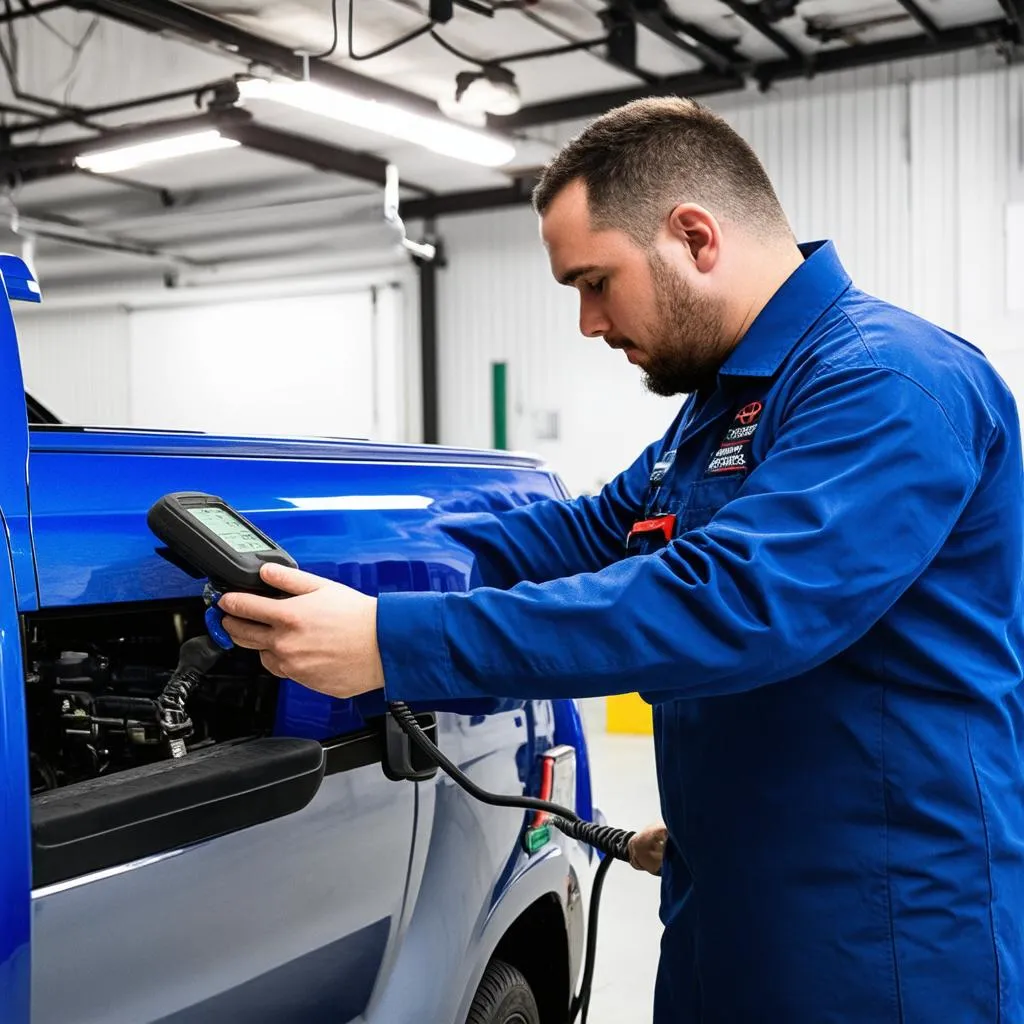 Mechanic Diagnosing 2018 Tundra