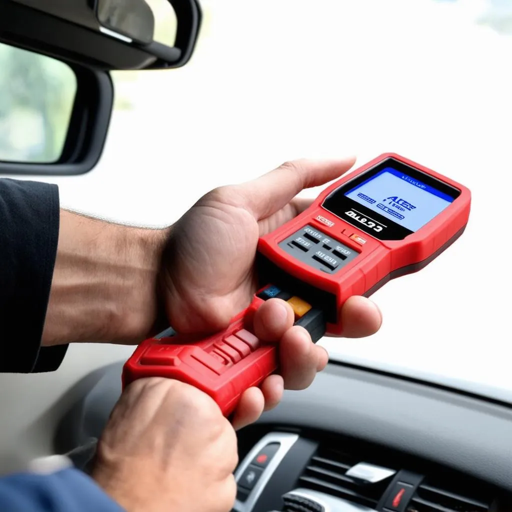 Autel AL319 OBD II Code Reader in Hand