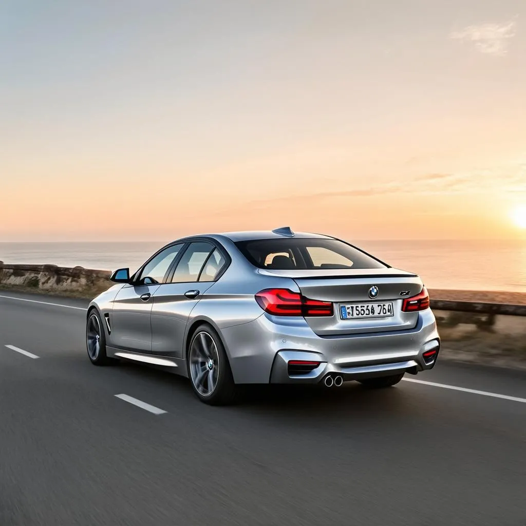 BMW Car Driving on Road