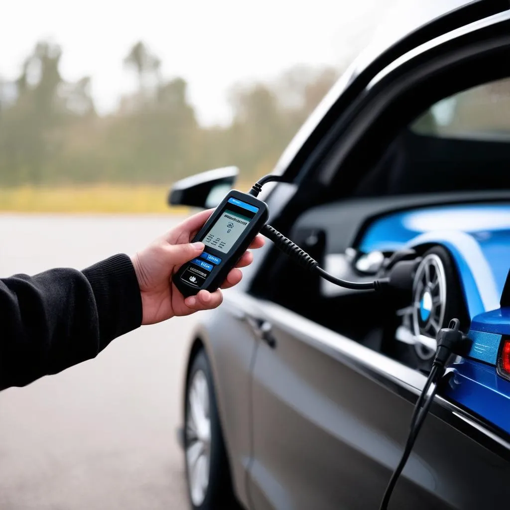 BMW F10 OBD Scanner in Use