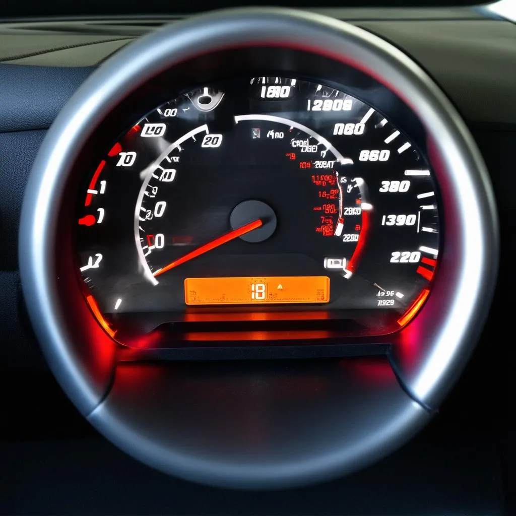 Car dashboard warning light