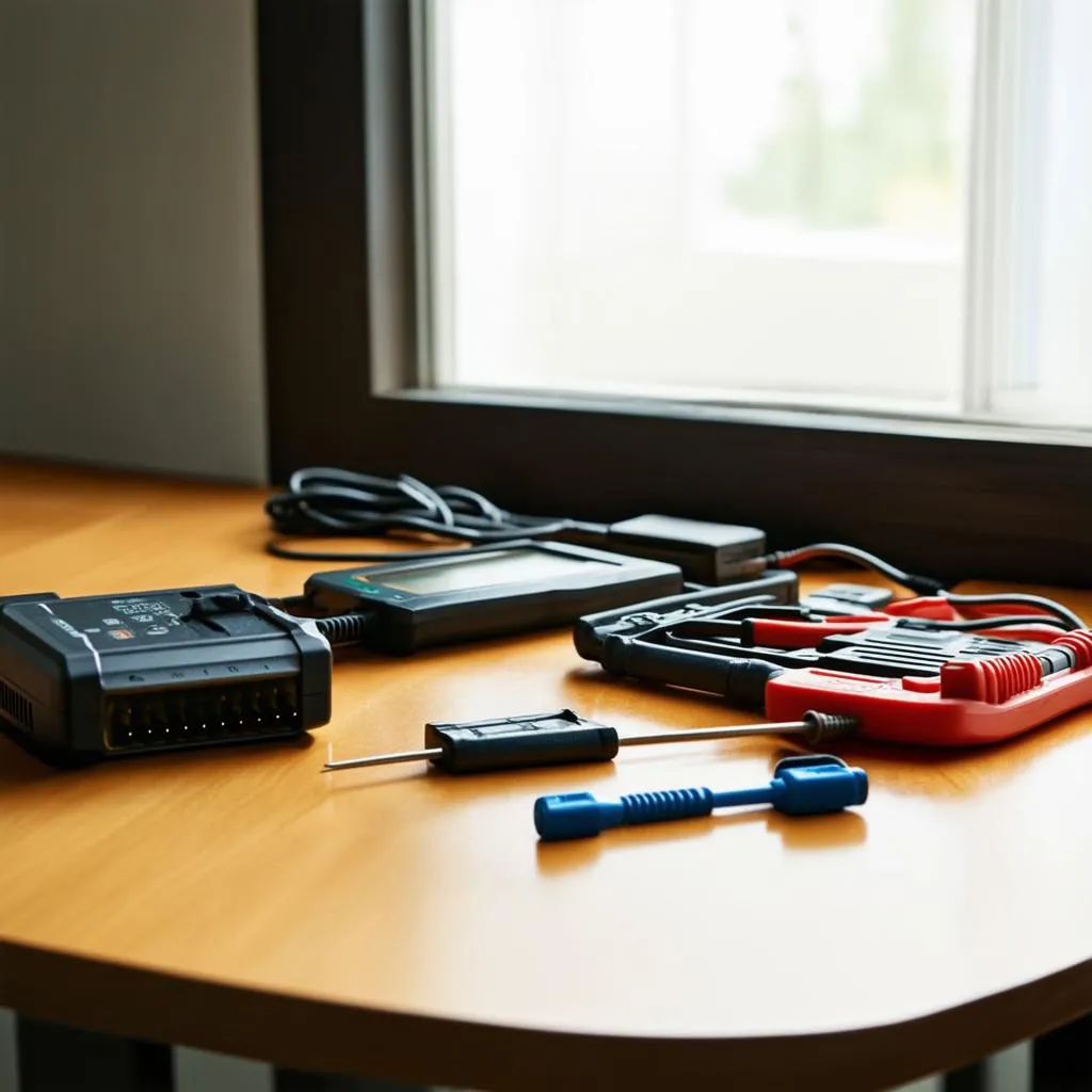 Car Diagnostic Tools on Table