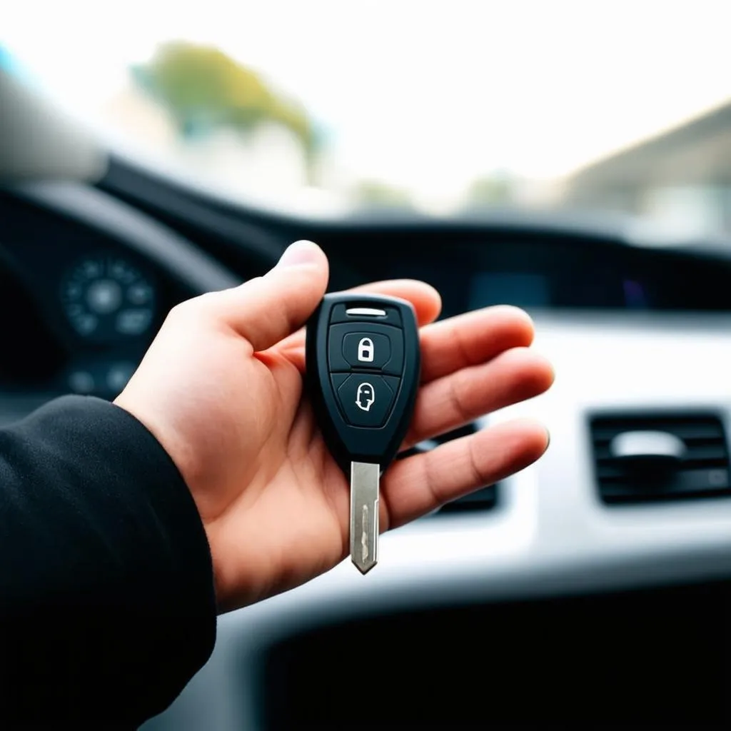 Holding Car Key