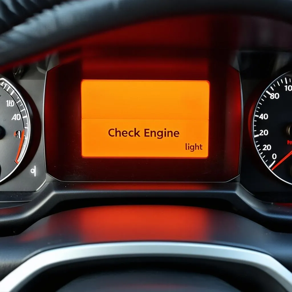 Car Dashboard Check Engine Light