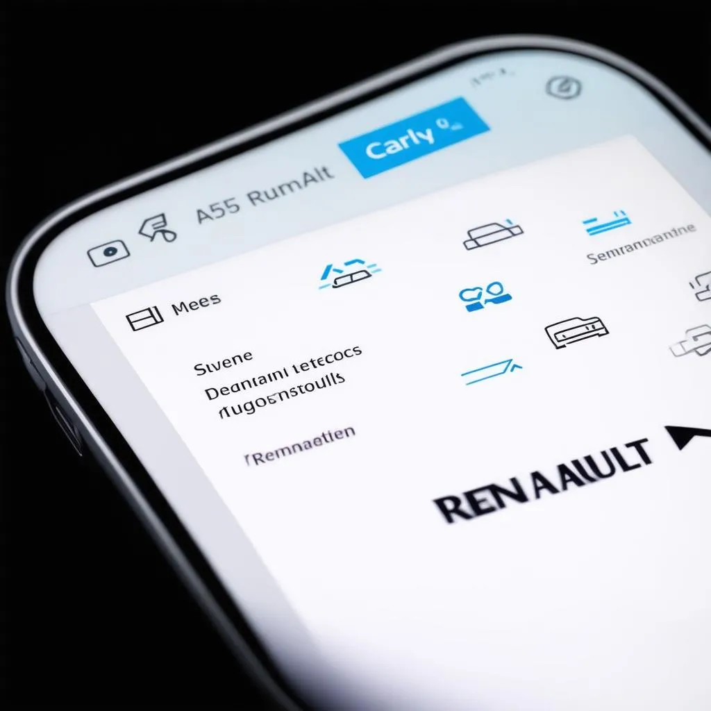 Carly for Renault app interface