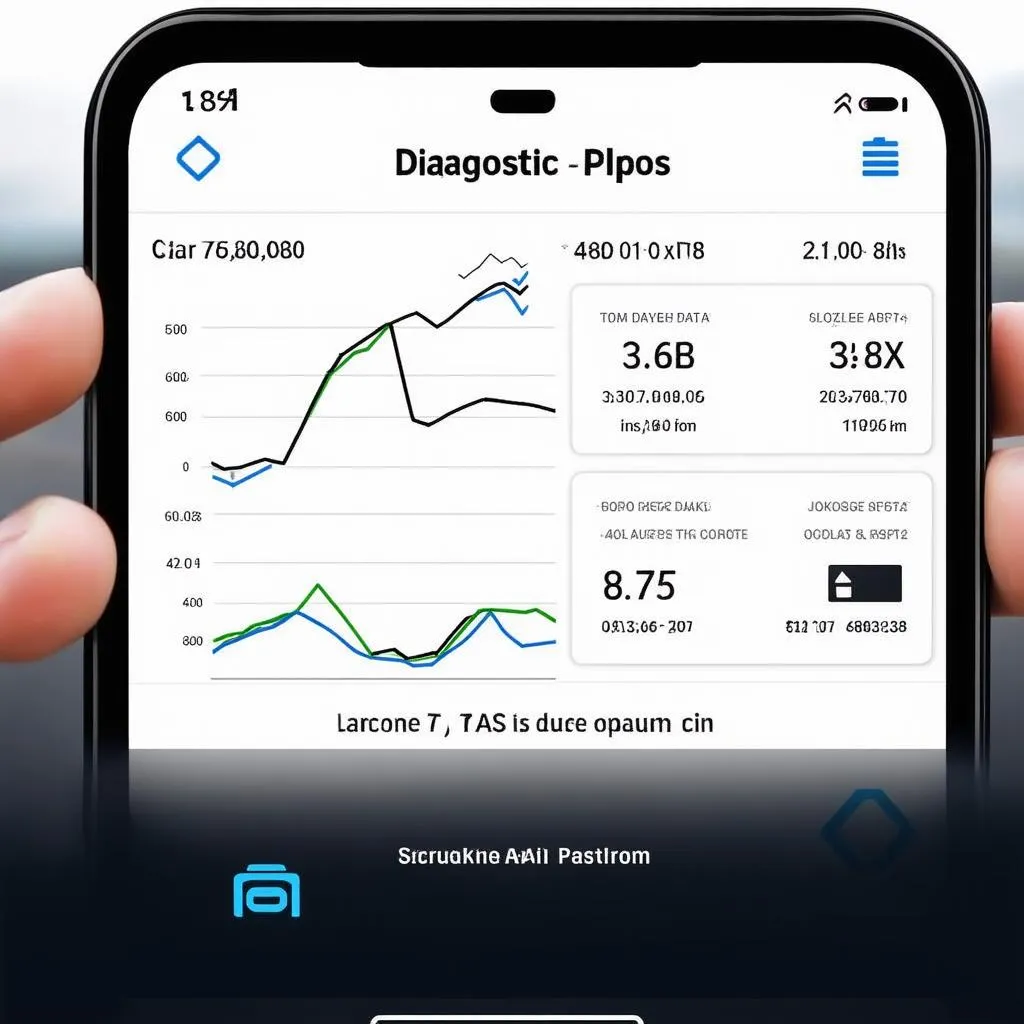 Smartphone displaying car diagnostic information