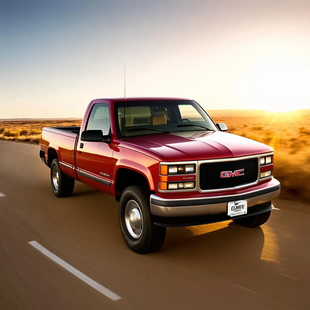 Classic GMC Chevy Truck on the Road