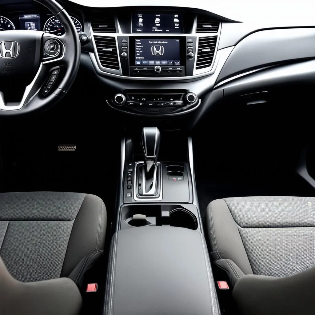 Clean and tidy car interior of a Honda Pilot