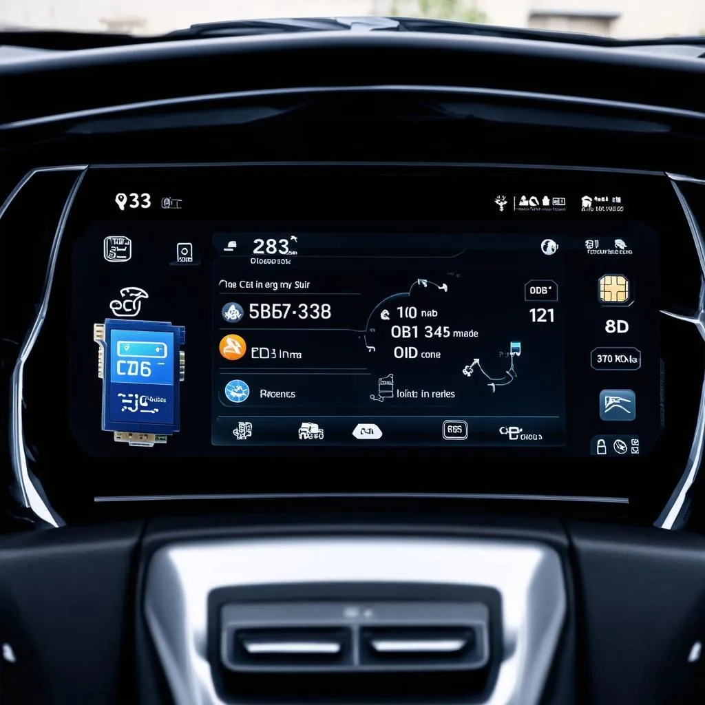 Modern Car Dashboard with Connectivity Features