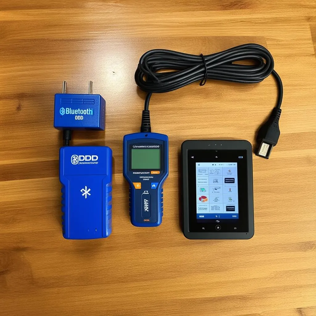 Different OBD Scanners on Table