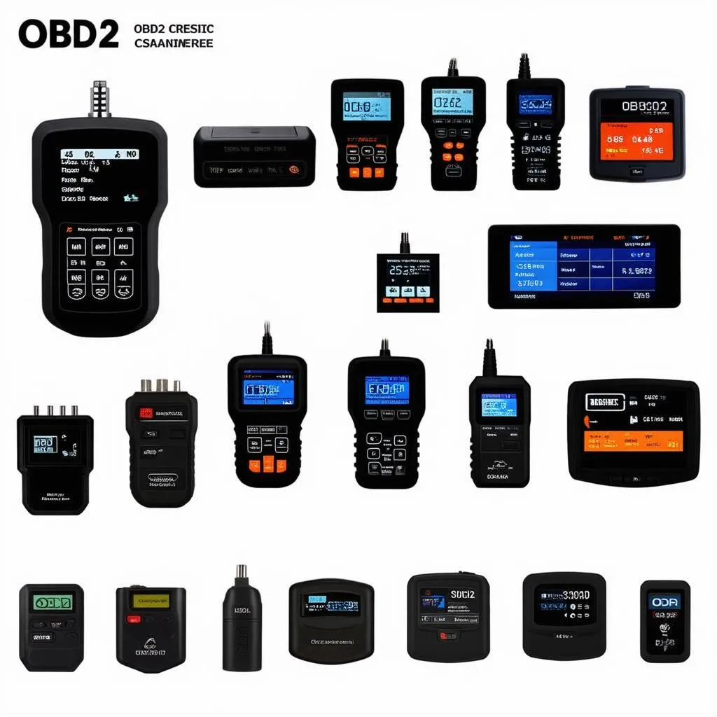 Various OBD2 scanners for car diagnostics