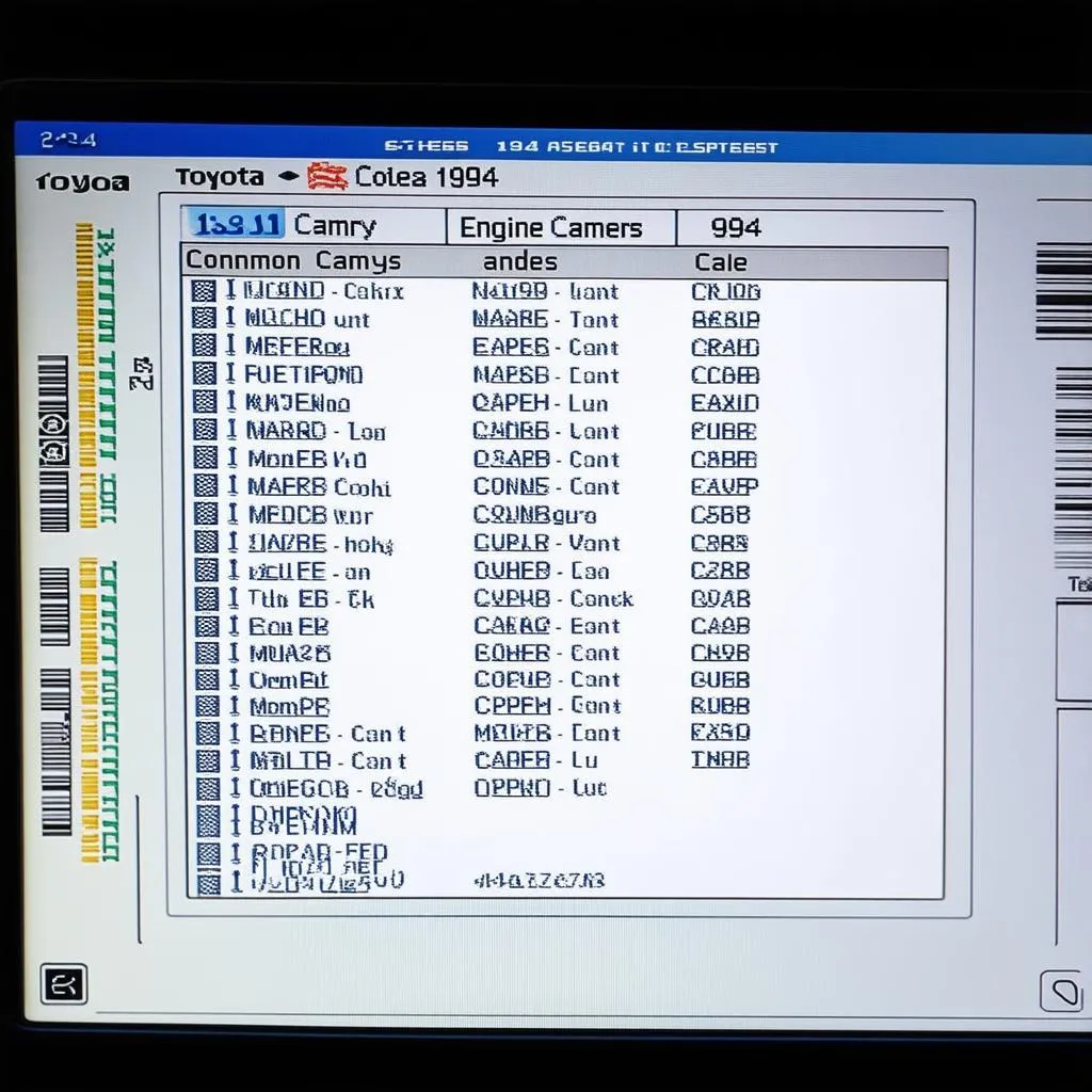 1994 Toyota Camry Engine Codes