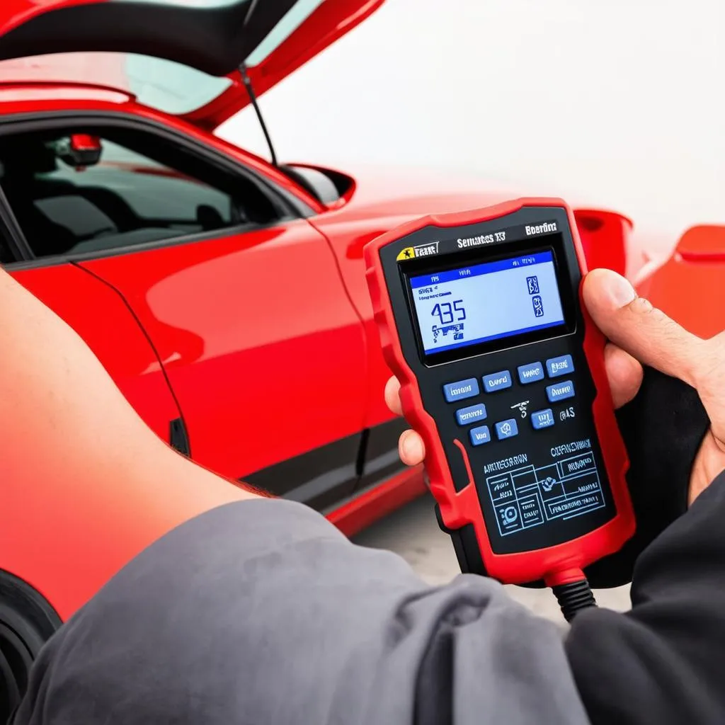 Ferrari 458 connected to OBD Scanner