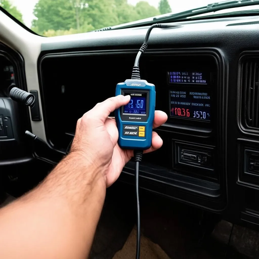 OBD Scanner in Use