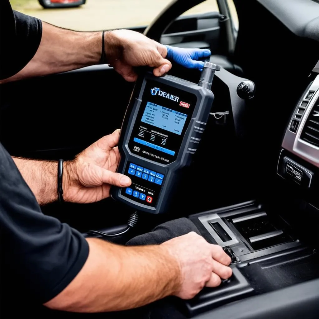 Connecting a Dealer Scanner to a 2012 Ford F150 OBD Port