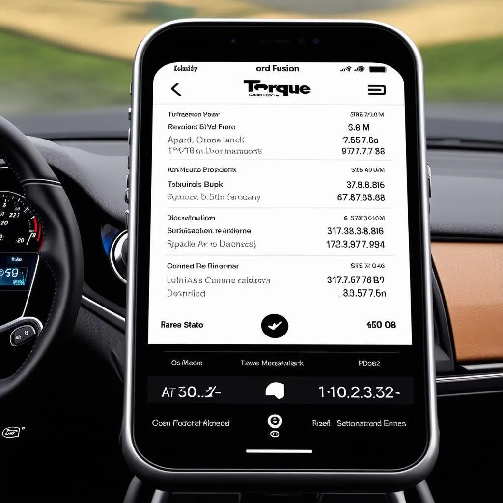 Ford Fusion Torque App Dashboard