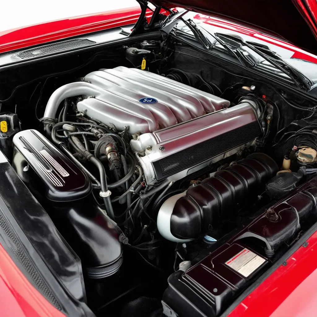 1995 Ford Thunderbird LX engine bay