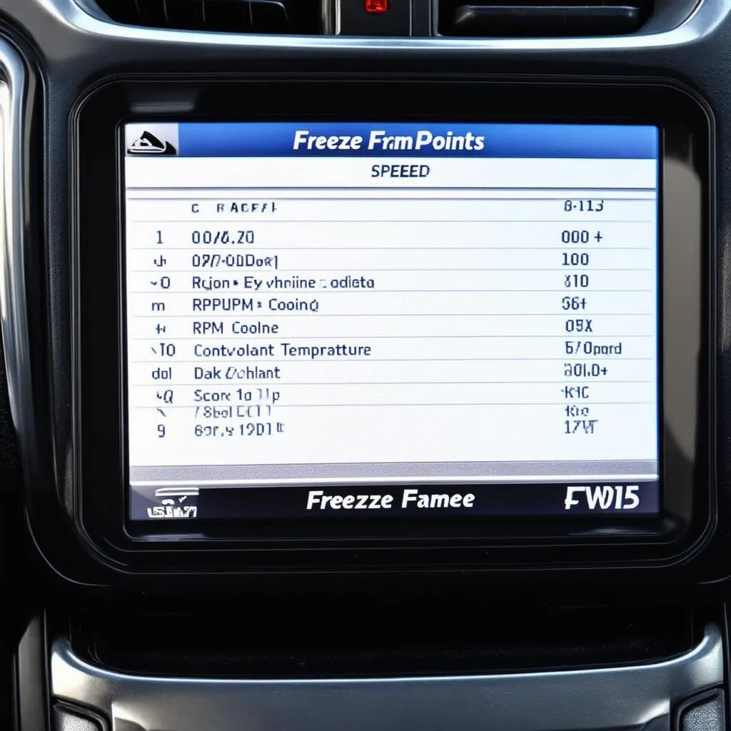 Freeze Frame Data Display