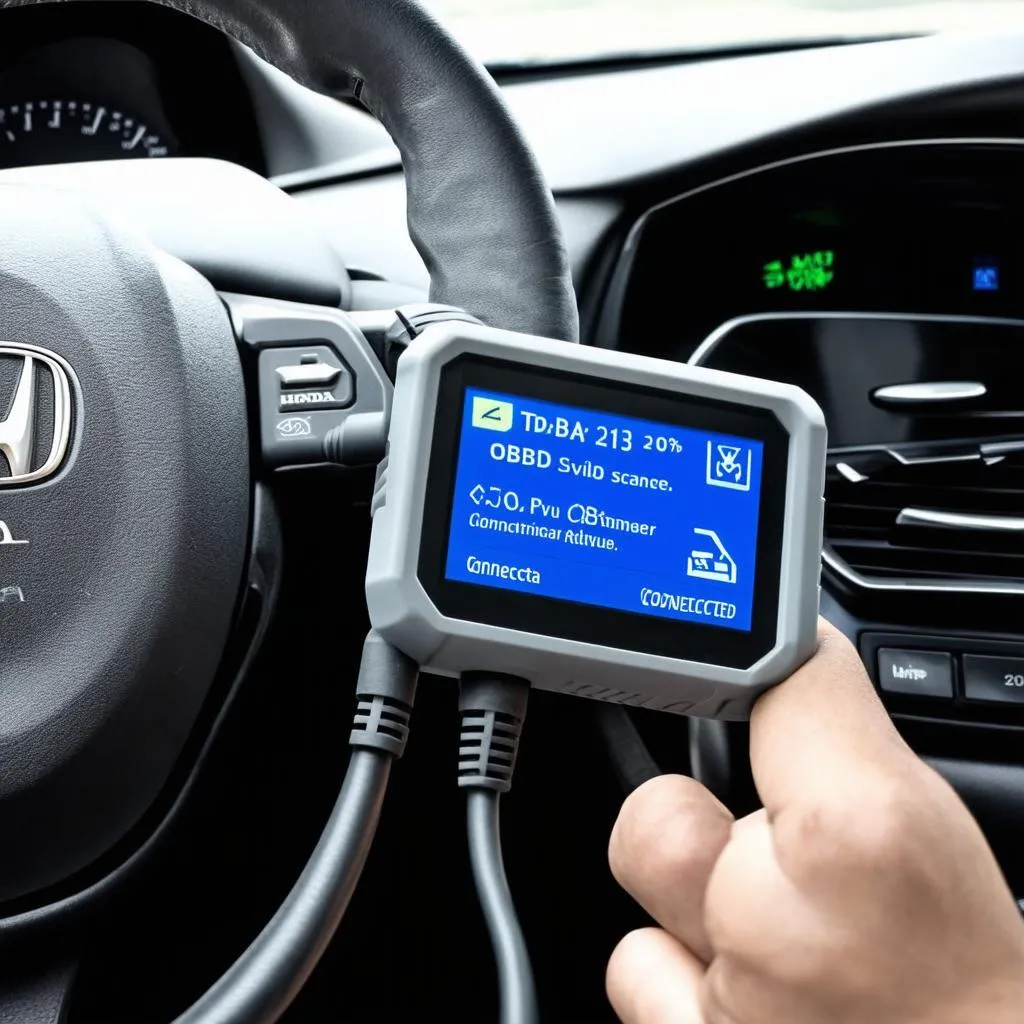 Honda Civic OBD Scanner Connected