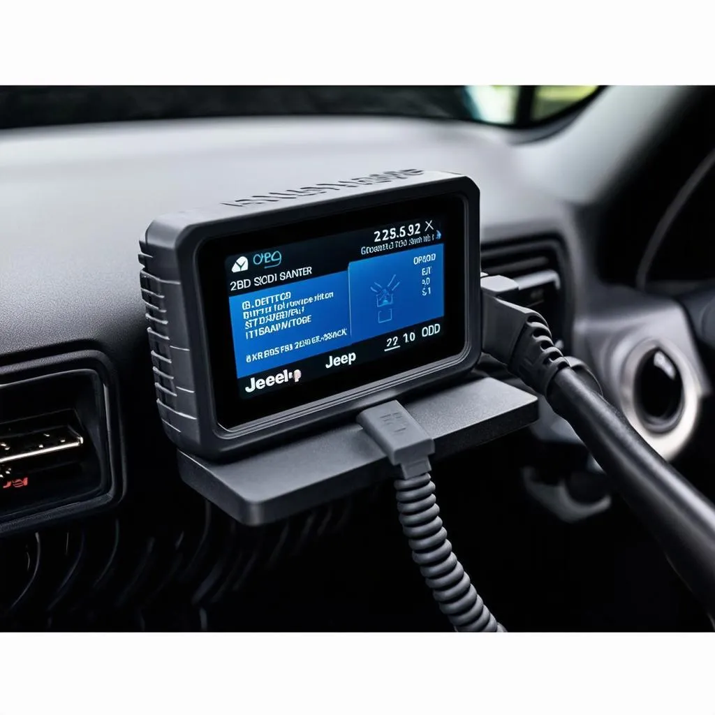 Jeep OBD Scanner Connected