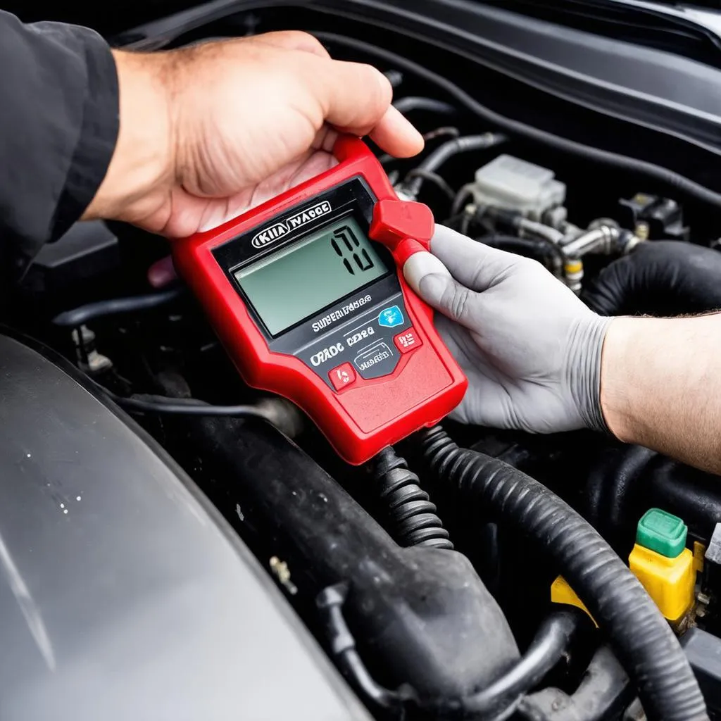 Mechanic Connecting Diagnostic Tool