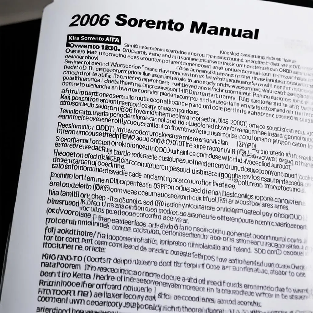 2006 Kia Sorento Owner's Manual