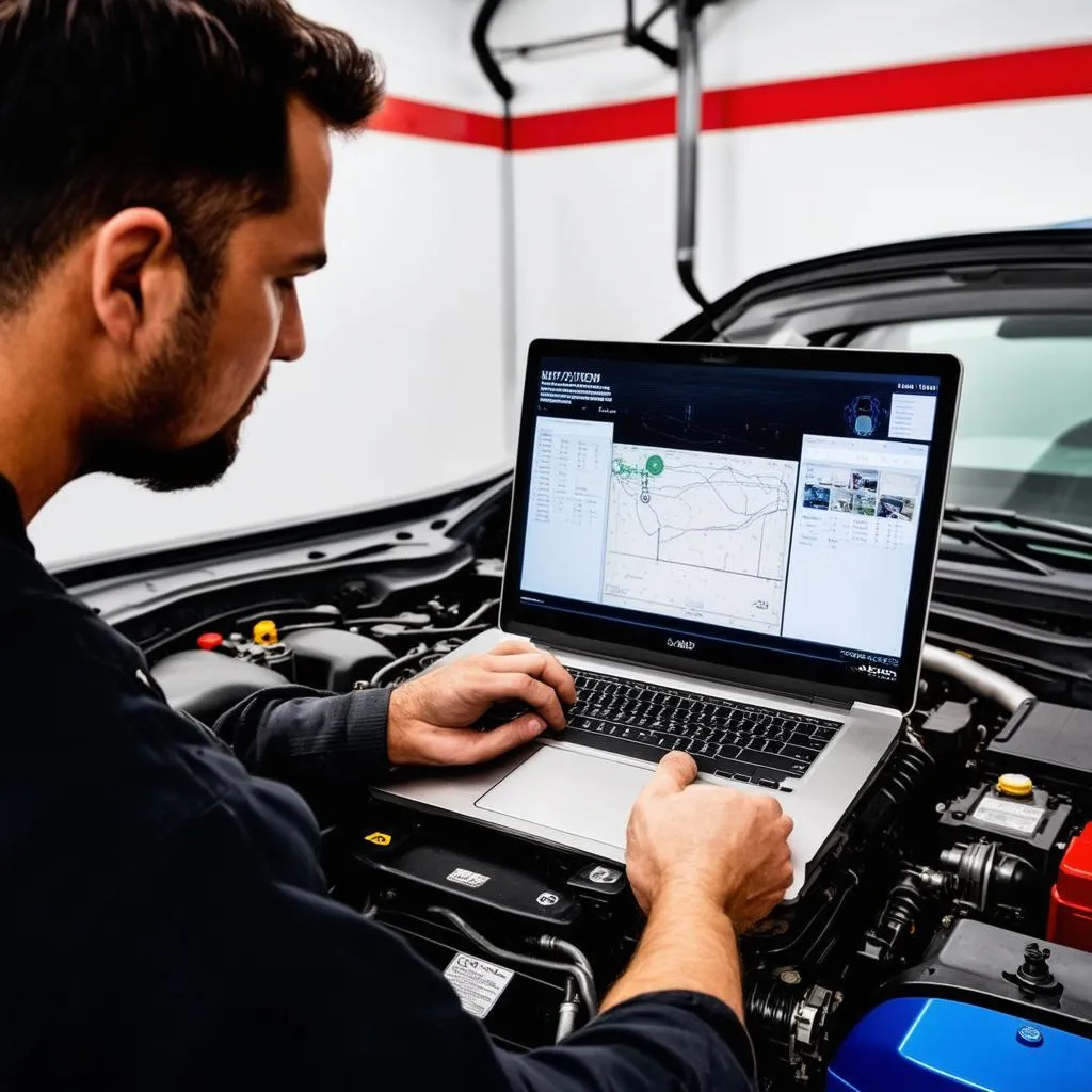 Laptop for car diagnostics