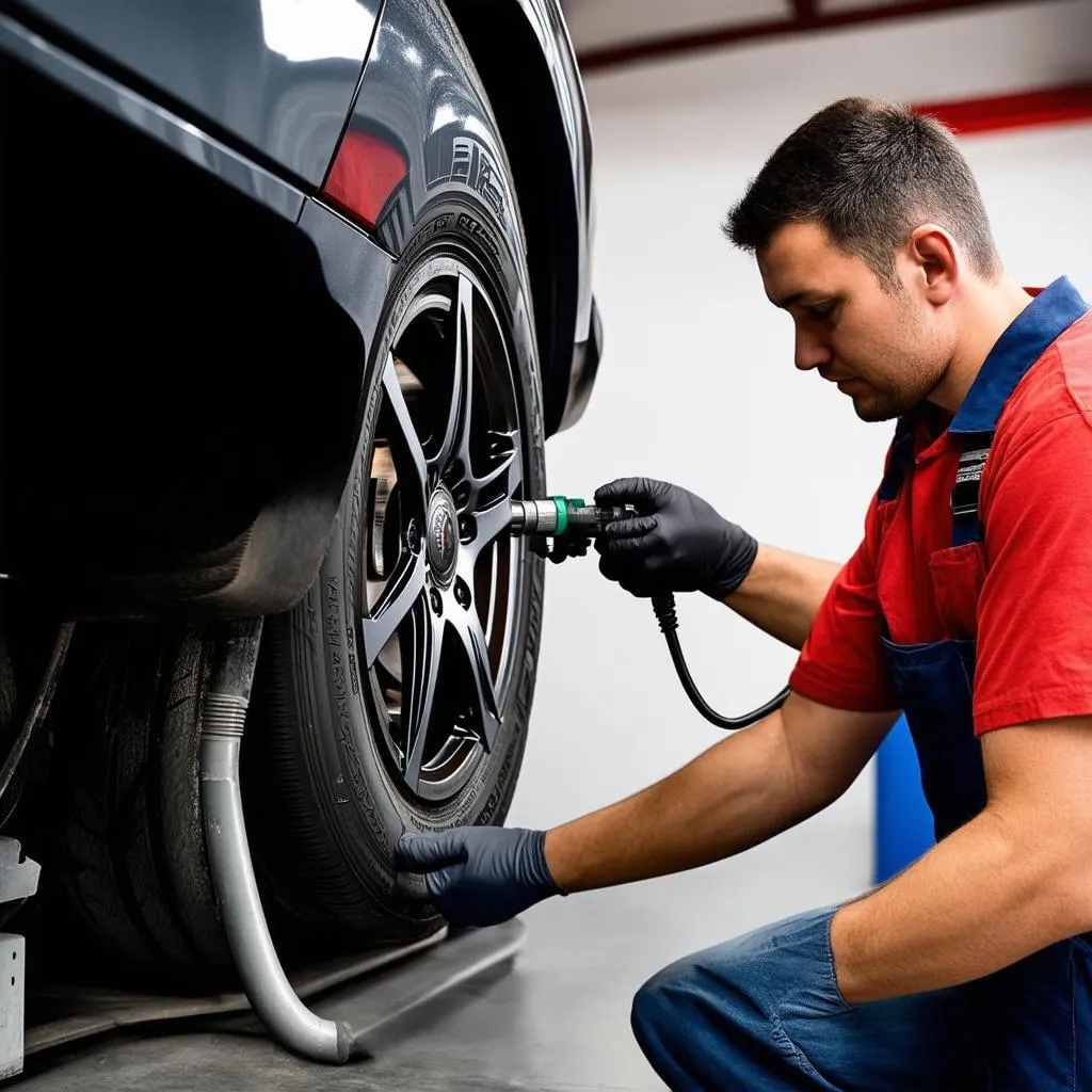 car tire sensor check