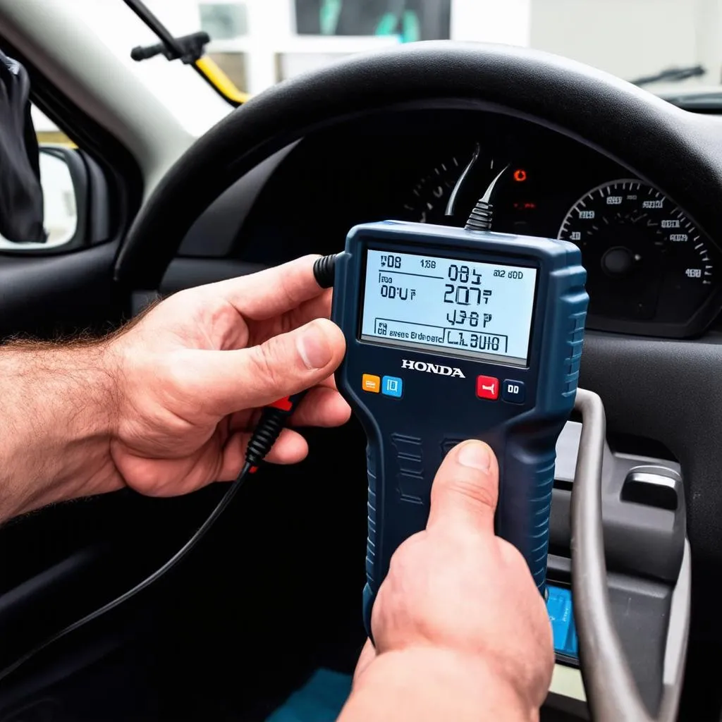 OBD Scanner in Use