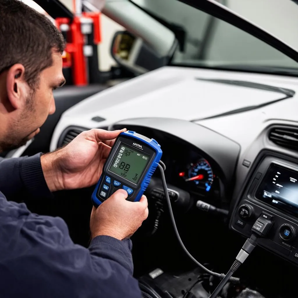 Mechanic Using Dealer Scanner on 2015 Honda Civic