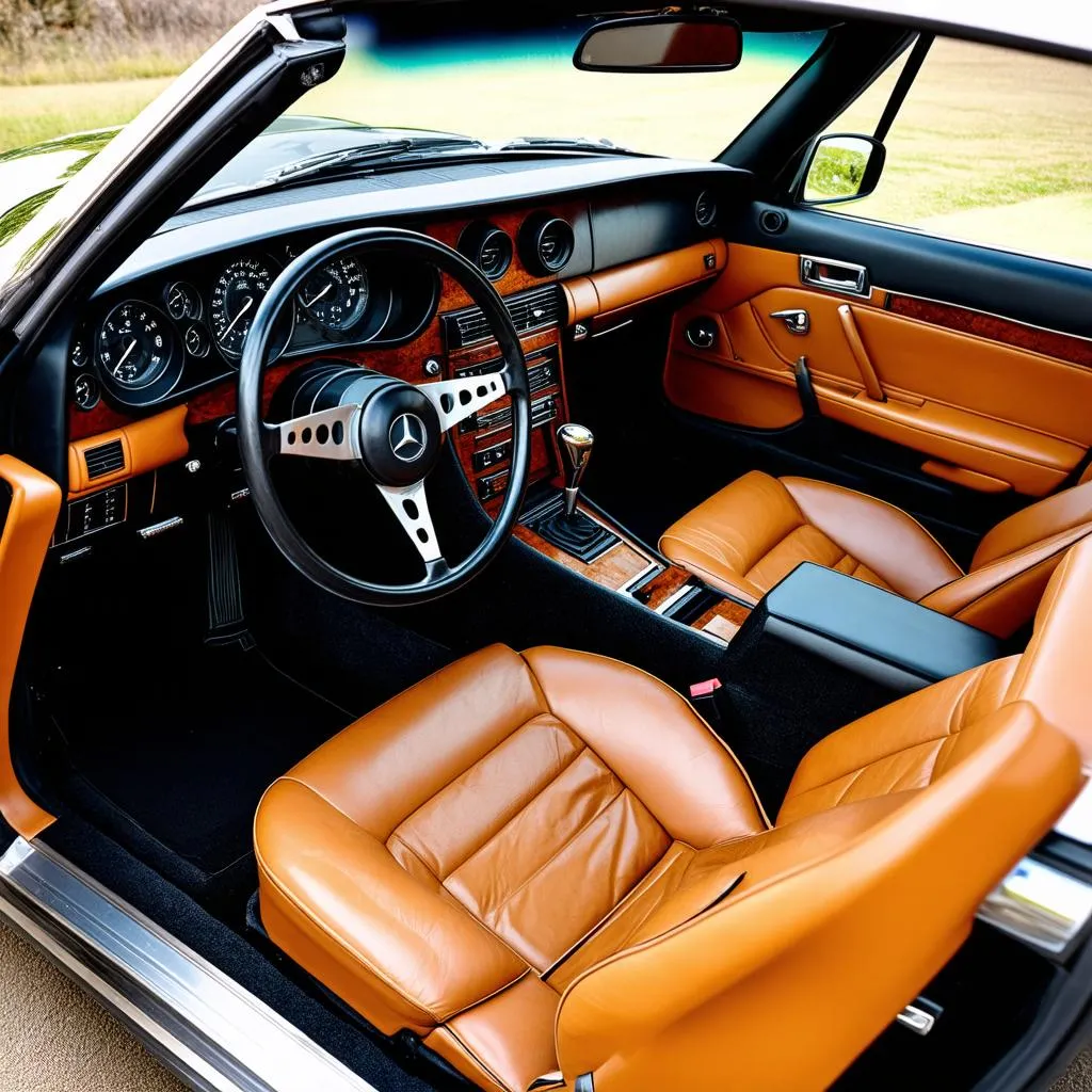 mercedes-380sl-interior