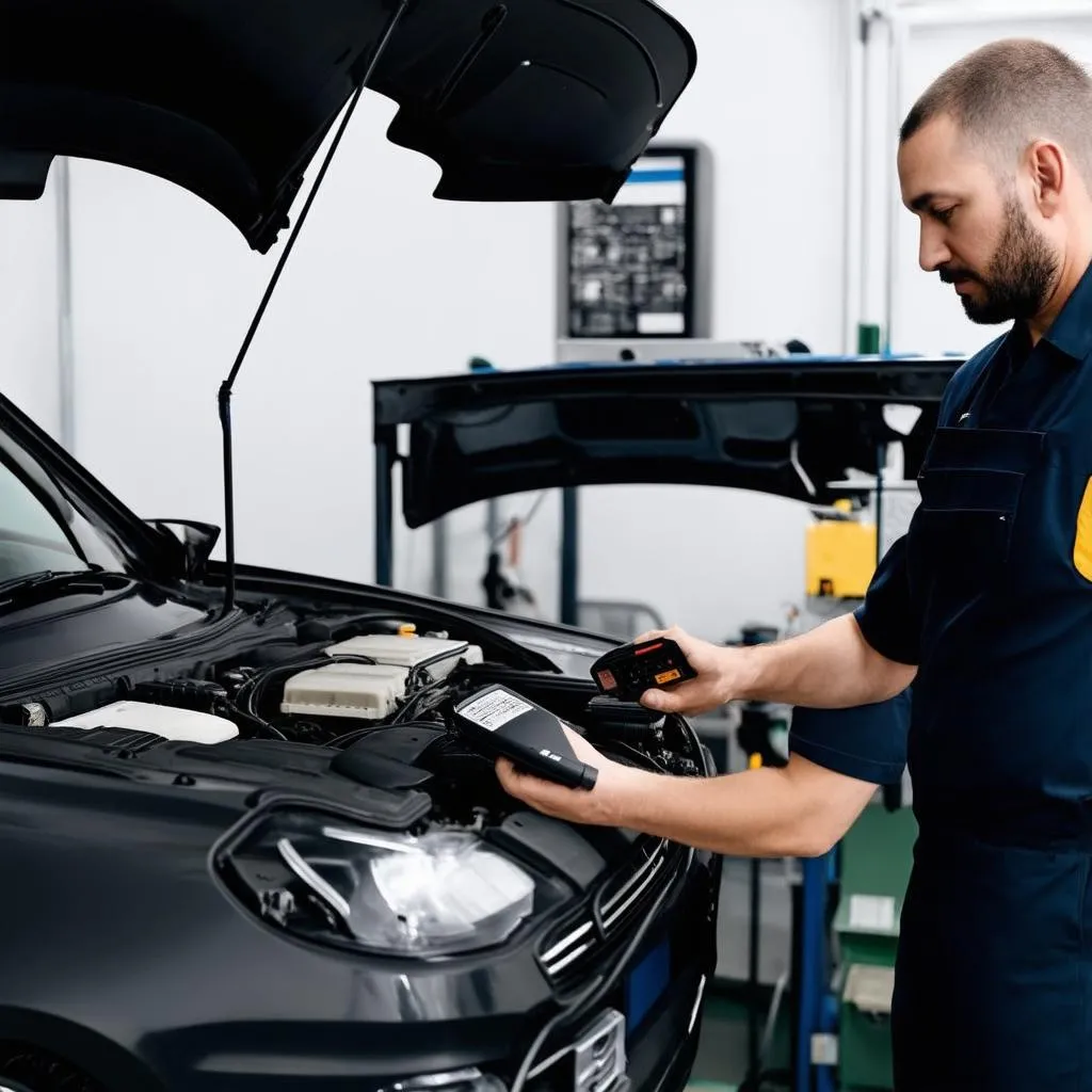 mercedes-mechanic-repairing-car