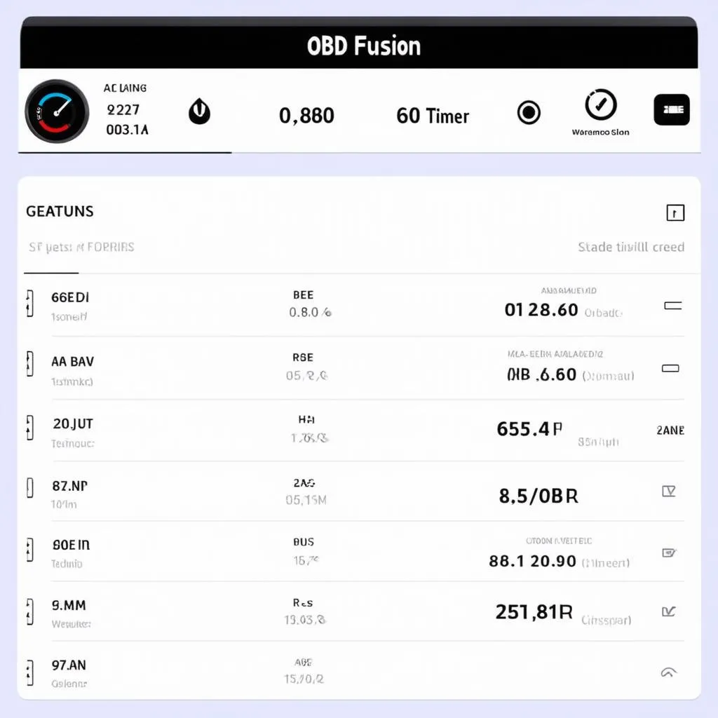 OBD Fusion App Interface