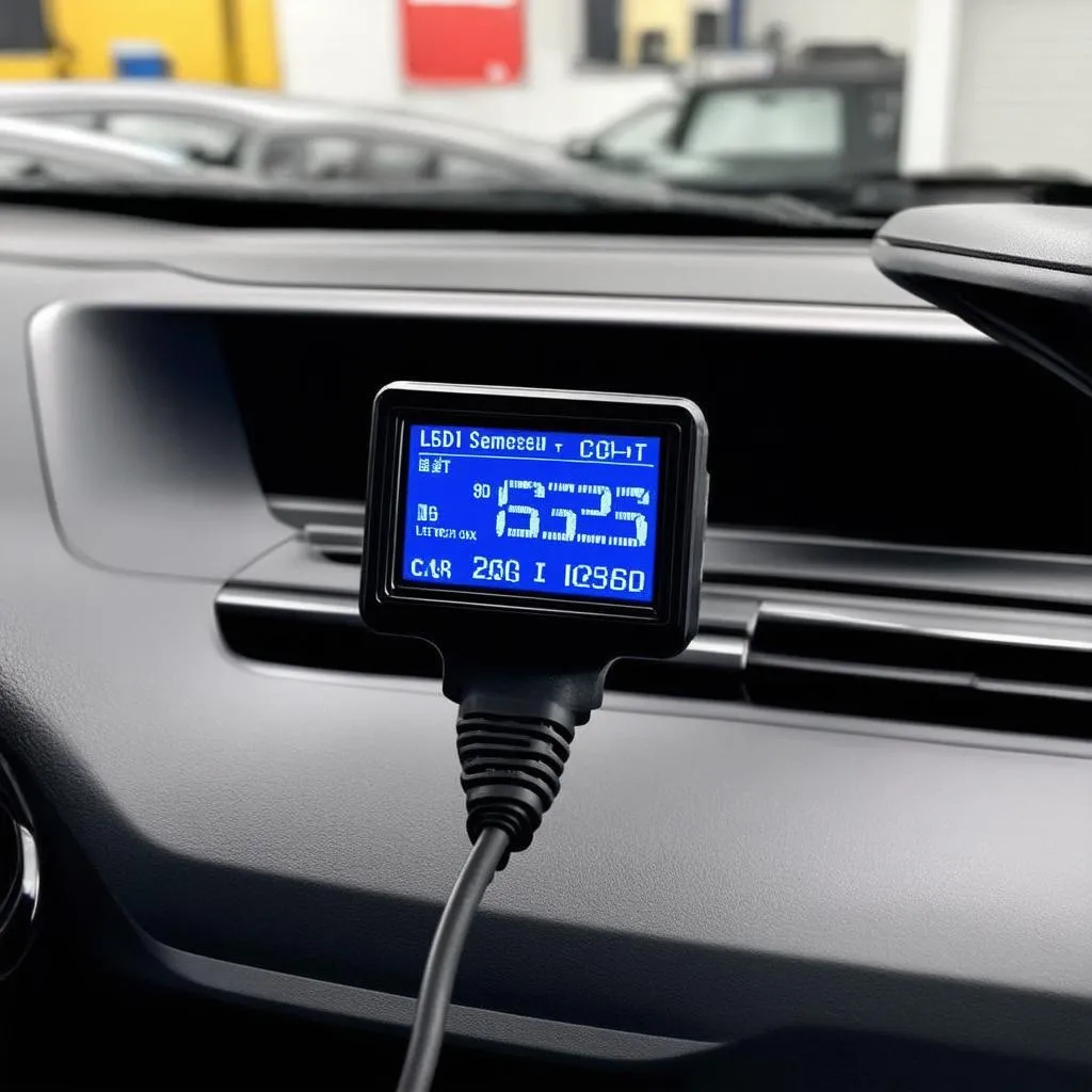 OBD LCD Display Connected to Car