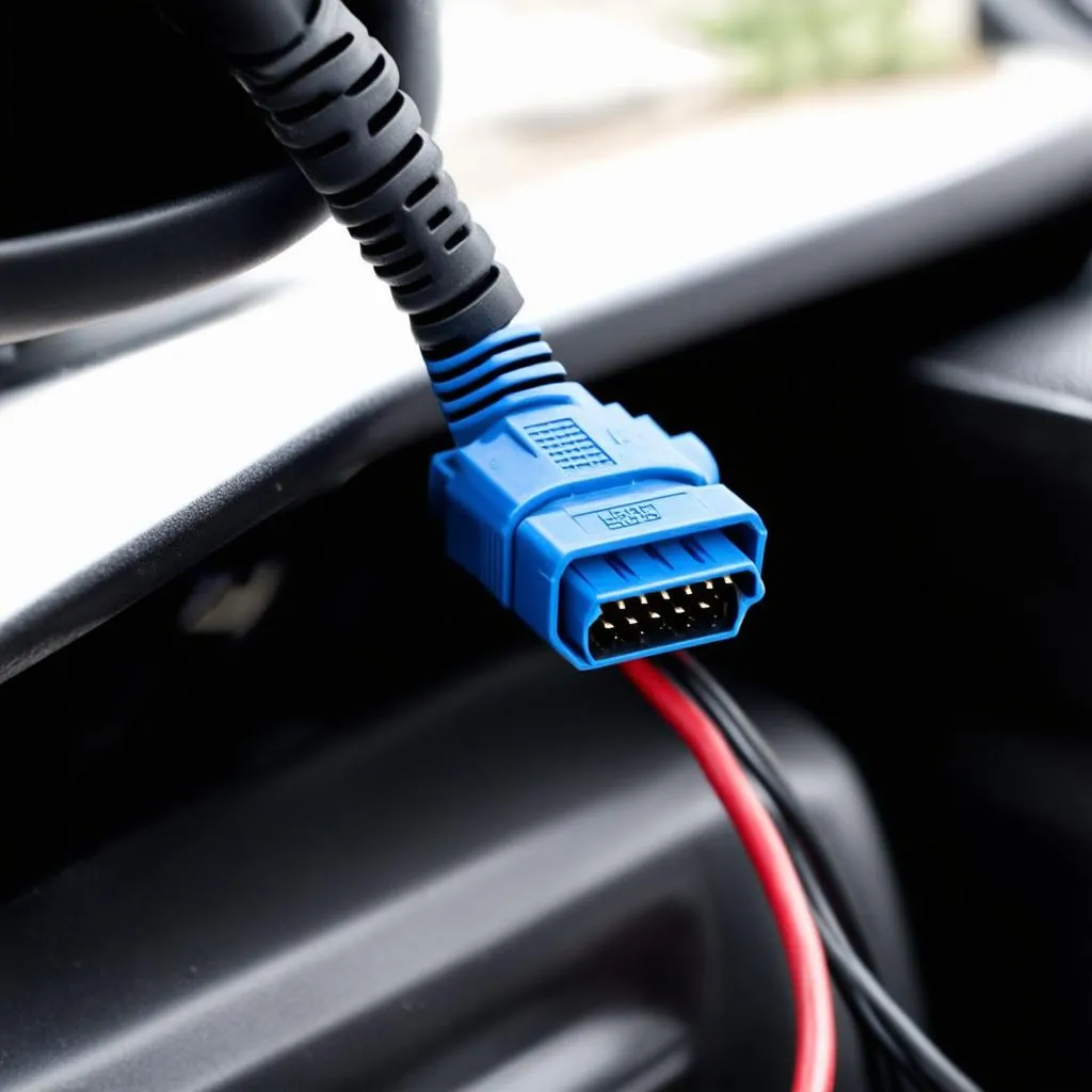 obd2 connector plugged in