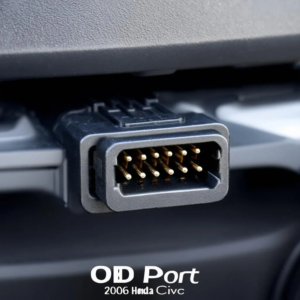 Where is the OBD port located on a 2006 Honda Civic?